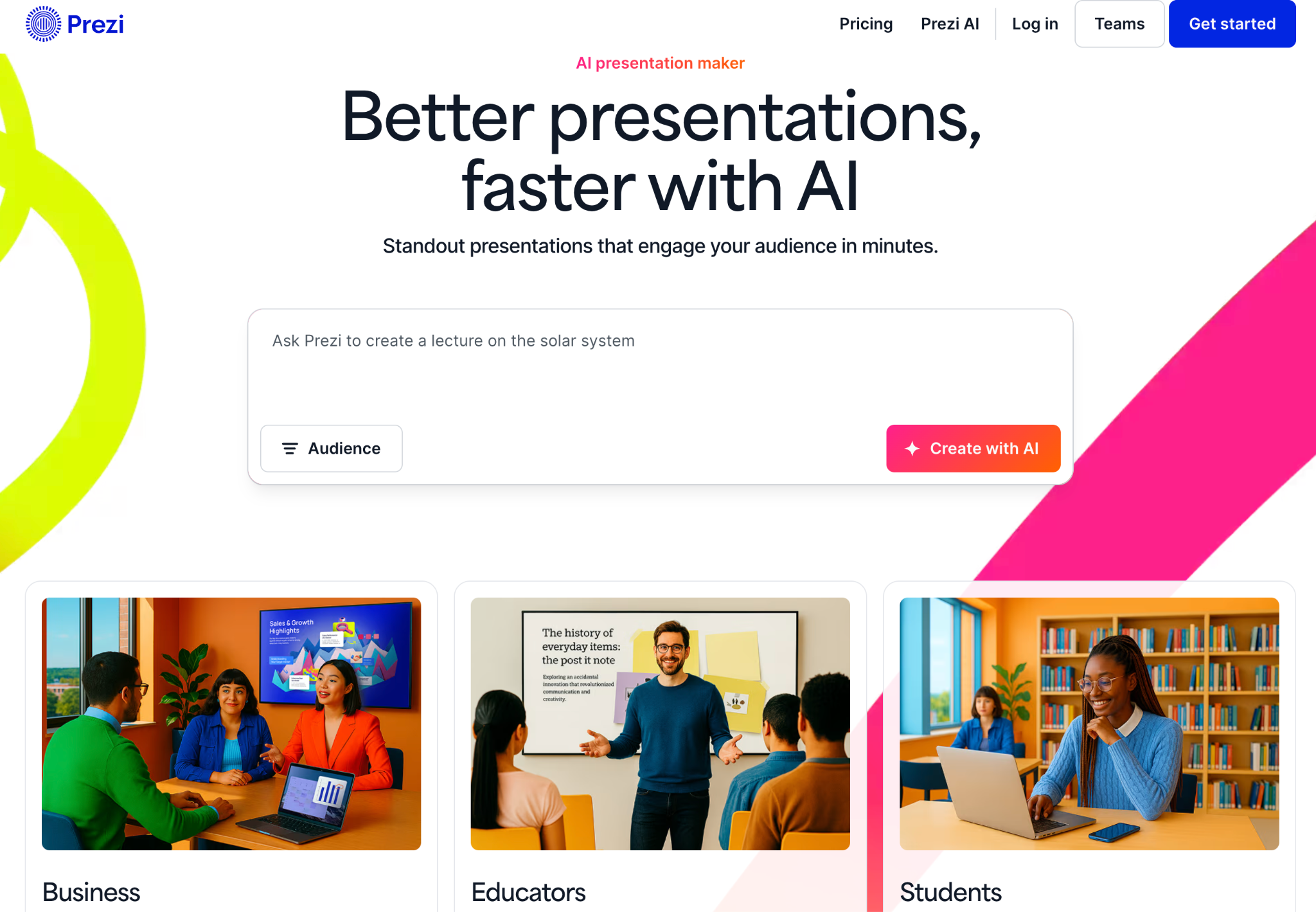 Prezi product screenshot